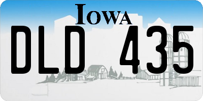 IA license plate DLD435