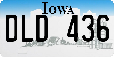 IA license plate DLD436