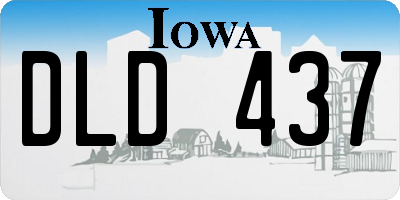 IA license plate DLD437
