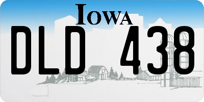 IA license plate DLD438
