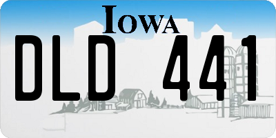 IA license plate DLD441
