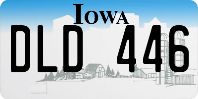 IA license plate DLD446