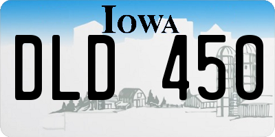 IA license plate DLD450