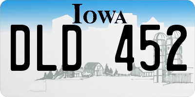 IA license plate DLD452