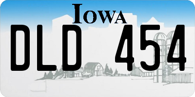 IA license plate DLD454