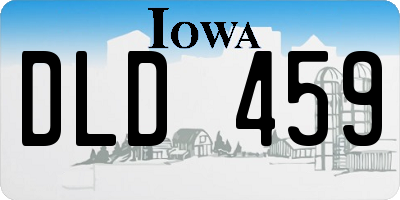 IA license plate DLD459