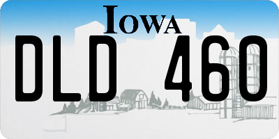 IA license plate DLD460