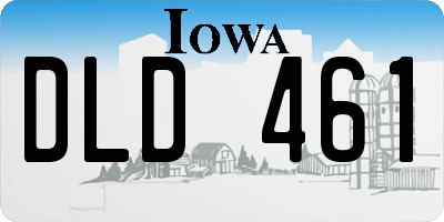 IA license plate DLD461