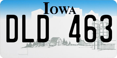 IA license plate DLD463