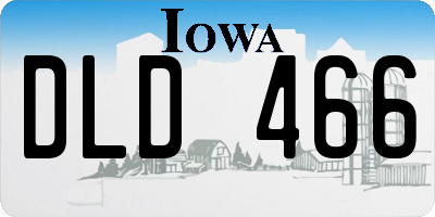 IA license plate DLD466