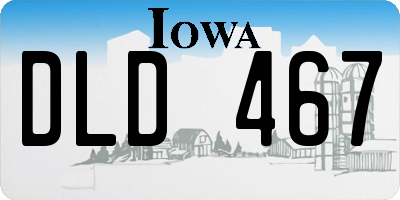 IA license plate DLD467