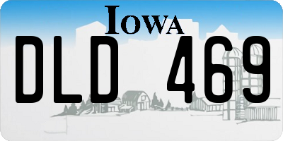 IA license plate DLD469
