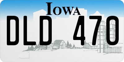 IA license plate DLD470