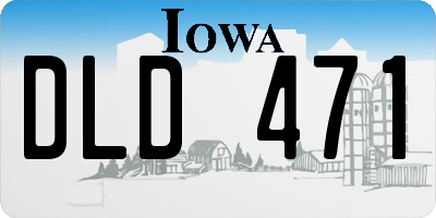 IA license plate DLD471