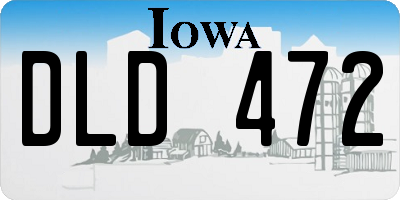 IA license plate DLD472
