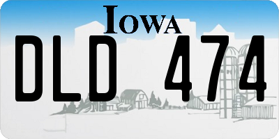 IA license plate DLD474