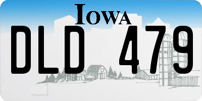 IA license plate DLD479