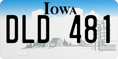 IA license plate DLD481