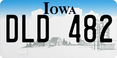 IA license plate DLD482