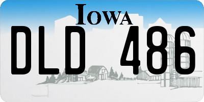 IA license plate DLD486