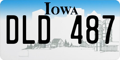 IA license plate DLD487