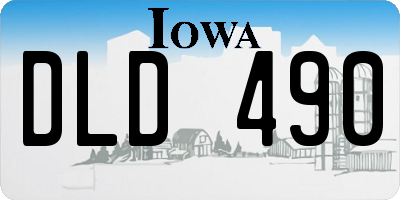 IA license plate DLD490