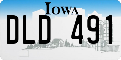 IA license plate DLD491