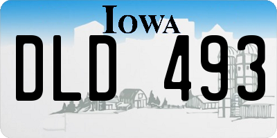 IA license plate DLD493