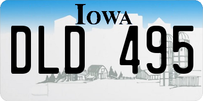 IA license plate DLD495