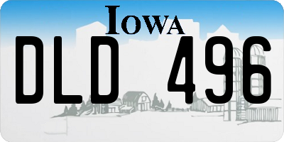 IA license plate DLD496