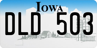 IA license plate DLD503