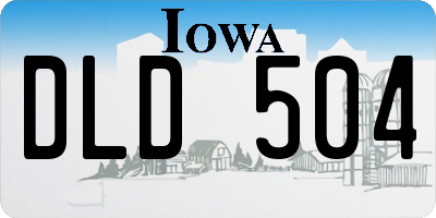 IA license plate DLD504