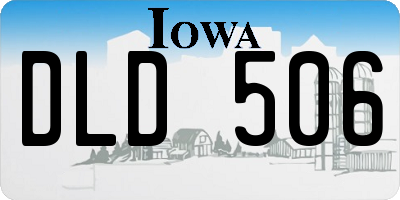 IA license plate DLD506