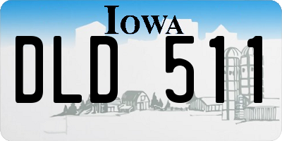 IA license plate DLD511