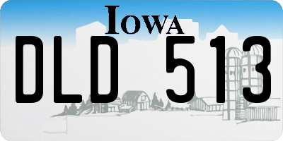 IA license plate DLD513