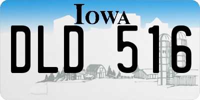 IA license plate DLD516