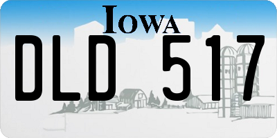 IA license plate DLD517