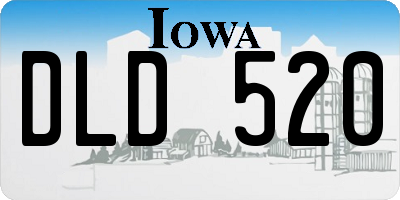 IA license plate DLD520