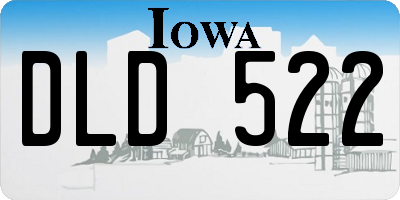 IA license plate DLD522