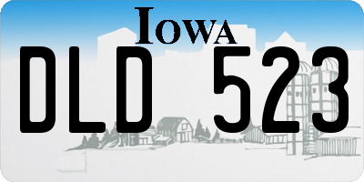 IA license plate DLD523