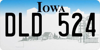 IA license plate DLD524