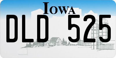 IA license plate DLD525