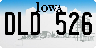IA license plate DLD526