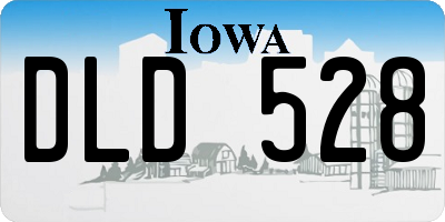 IA license plate DLD528