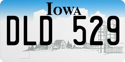 IA license plate DLD529