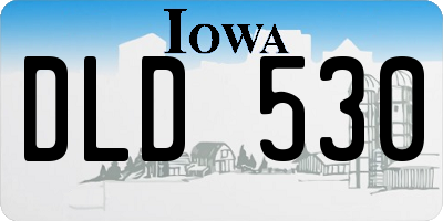 IA license plate DLD530