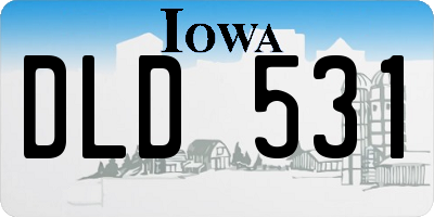 IA license plate DLD531