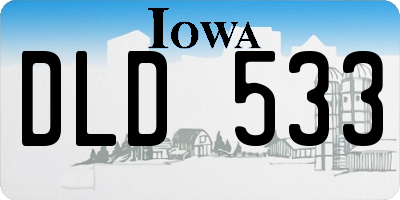 IA license plate DLD533