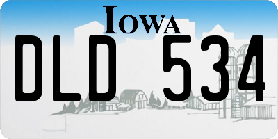 IA license plate DLD534