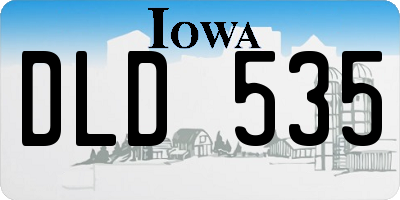 IA license plate DLD535